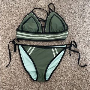 Green Two piece bikini